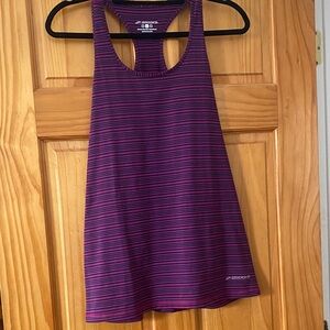 Brooks Women's Dry Layer Technology Vibrant Pink & Navy Racerback Tank - SZ L